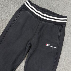 Champion Reverse Weave Sweatpants Womens Small Black‎ Joggers Athletic Logo